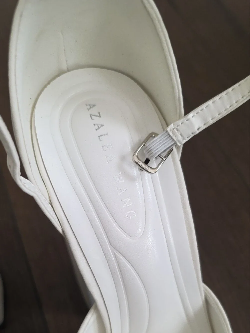 White Platform Block Heel Sandals with Ankle Strap